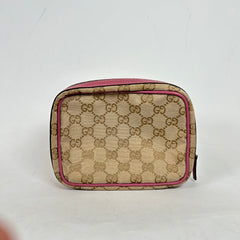 Gucci Pink GG Canvas Cosmetic Bag