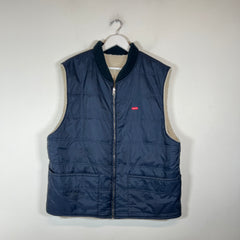 Supreme Navy Sherpa Reversible Vest Size XL