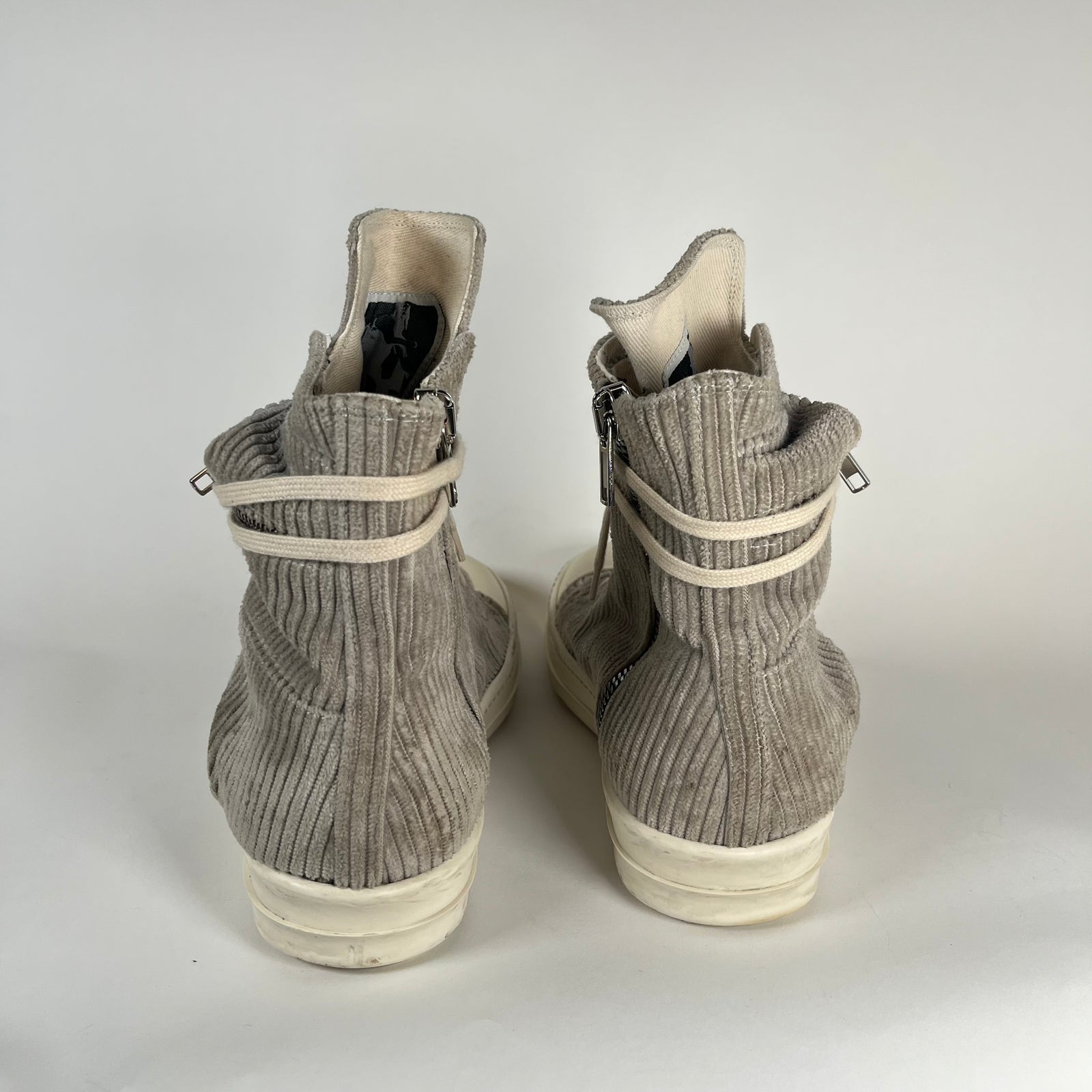 Rick Owens Gray Corduroy Ramones Size 43