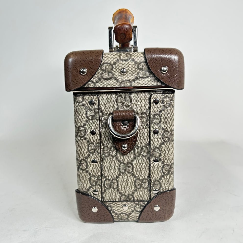 Gucci Bamboo GG Supreme Globe-Trotter Vanity Case