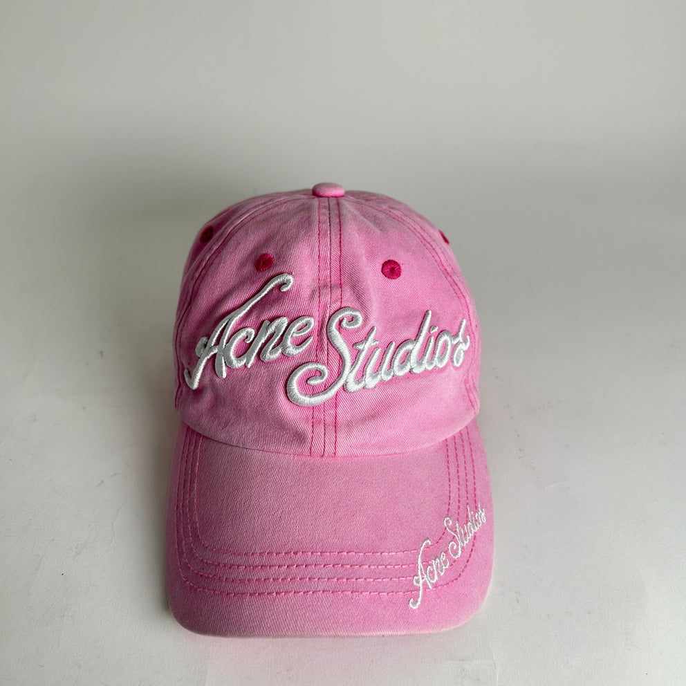 Acne Studios Pink Bubble Logo Cap