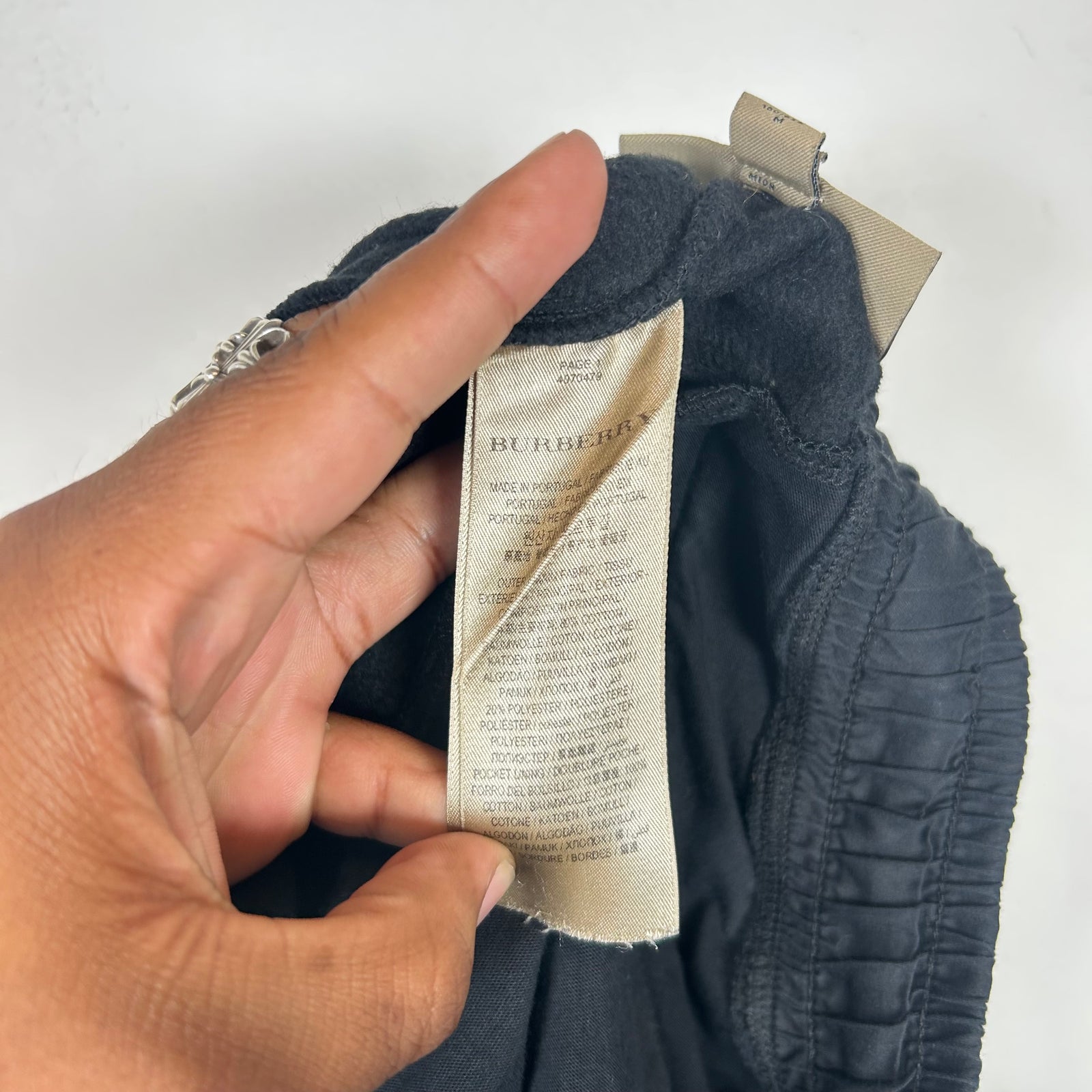 Burberry Black Logo Sweatpants Size M