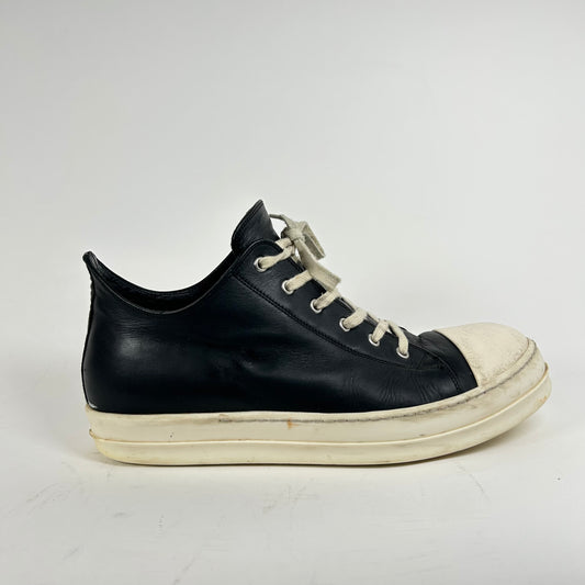 Rick Owens Black Mainline Leather Ramones Size 46