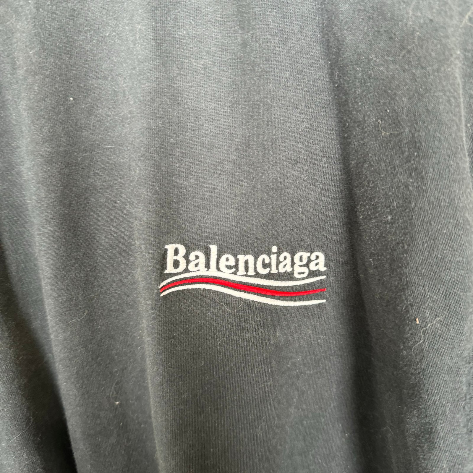 Balenciaga Black Campaign Logo Tee Size S