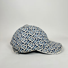 Burberry White/Blue TB Monogram Hat