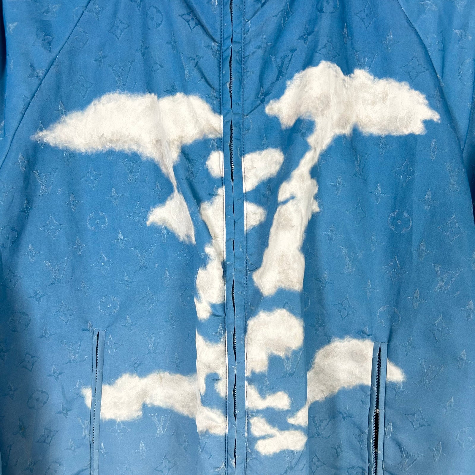 Louis Vuitton Blue Cloud Windbreaker Jacket Size M
