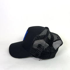 Amiri Black MA Logo Trucker Hat