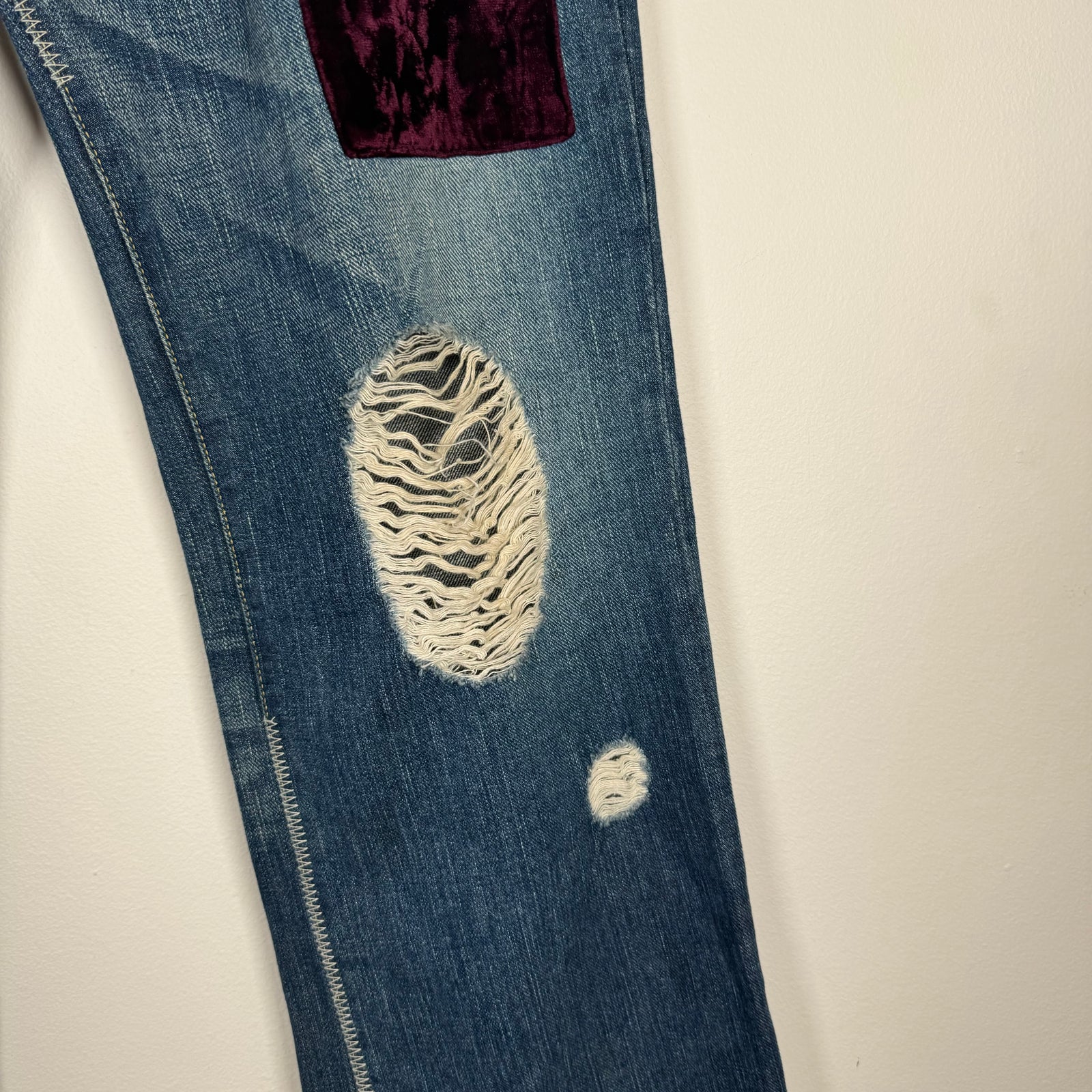 Number (N)ine Kurt Cobain Denim Patch Jeans Size 4x32