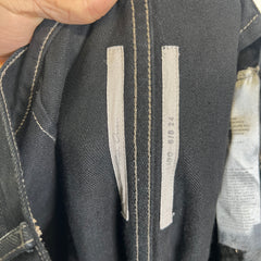 Rick Owens Lido SS24 Black Wax Bolan Jeans Size 33