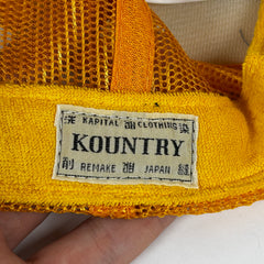 Kapital 'Denim Repair' Yellow Trucker Hat