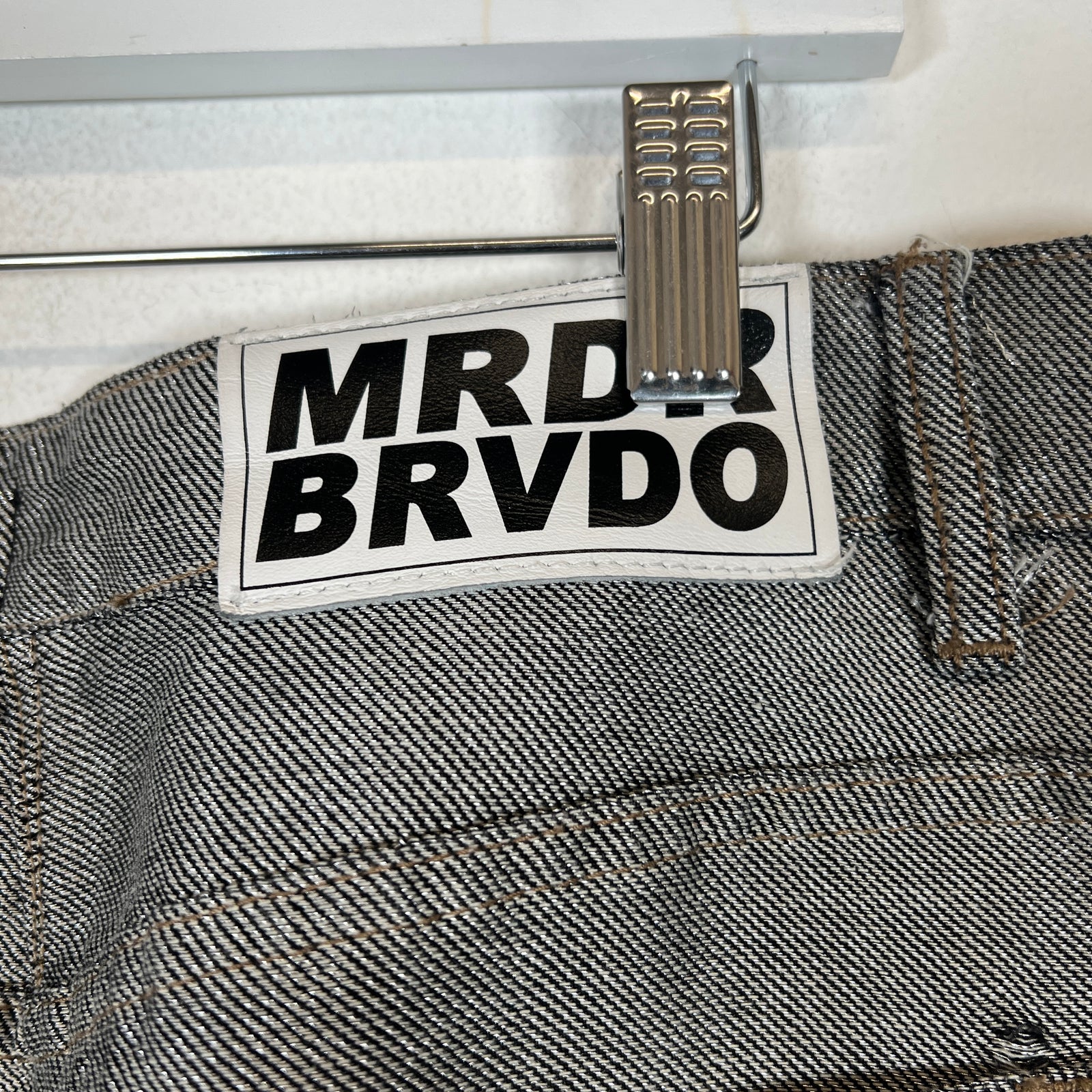Who Decides War Silver/Black Denim Size 38