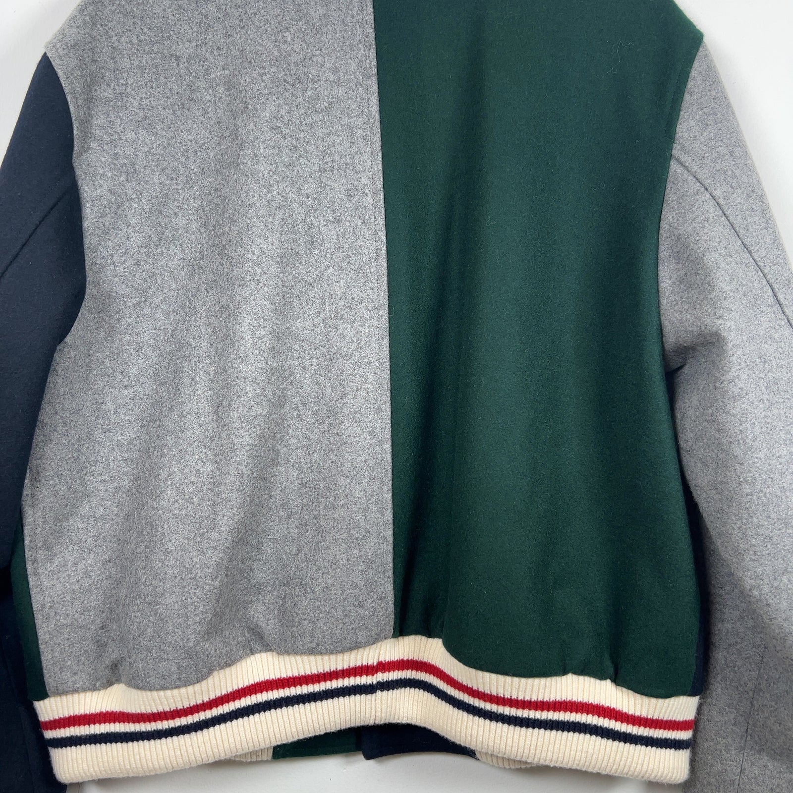 Thom Browne Color Block Wool Varsity Jacket