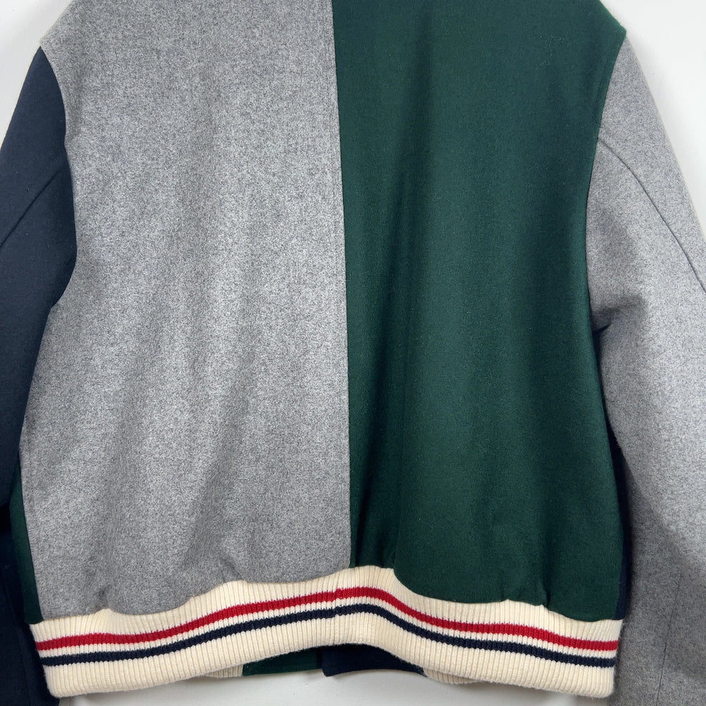 Thom Browne Color Block Wool Varsity Jacket