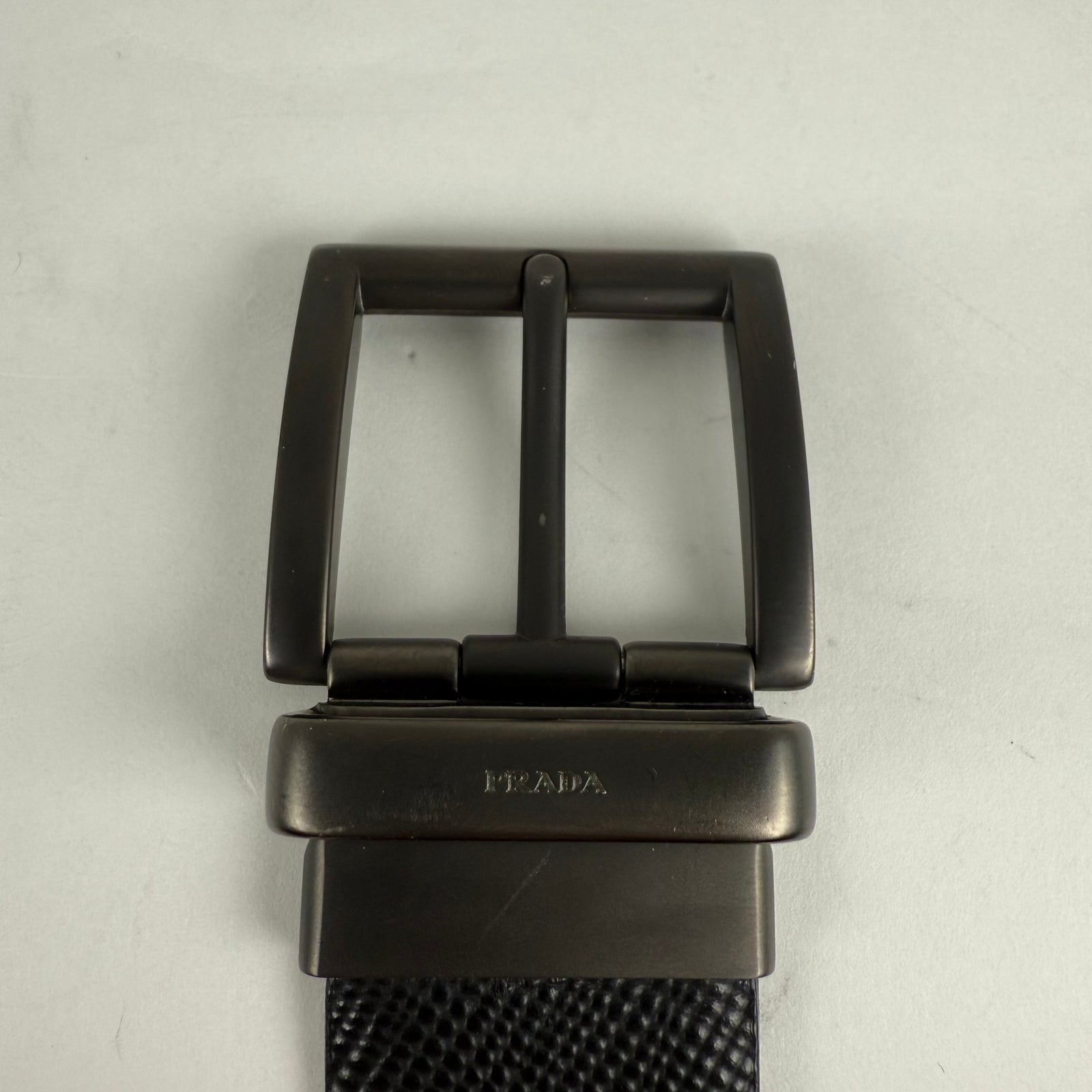 Prada Black Saffiano Leather Belt Size 32