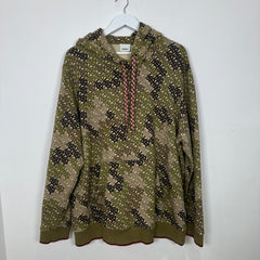 Burberry Green Camo 'TB' Monogram Hoodie Size XXL