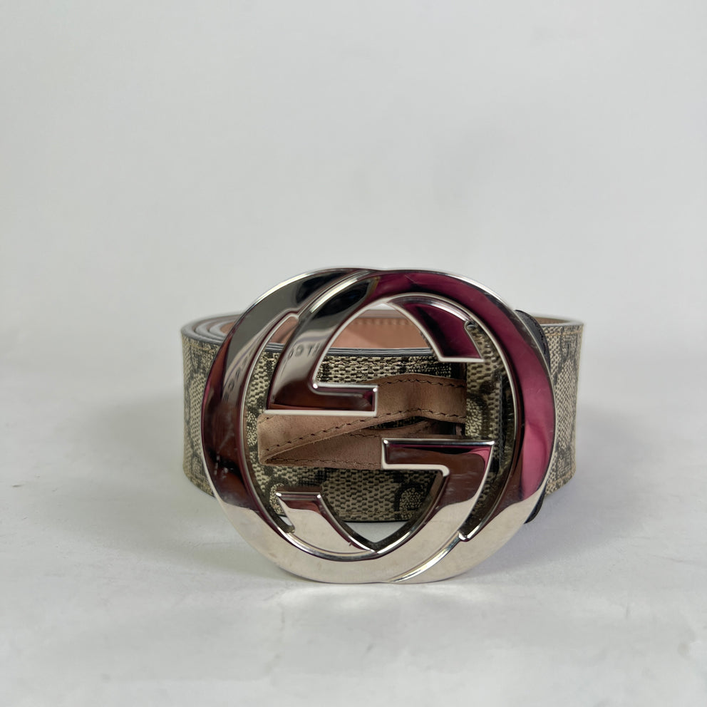 Gucci GG Supreme Canvas Interlocking G Belt