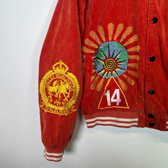 Vale Orange Forever Collage Souvenir Varsity Jacket Size XL