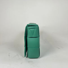 Bottega Veneta Green Intrecciato Lambskin Cassette Crossbody Bag