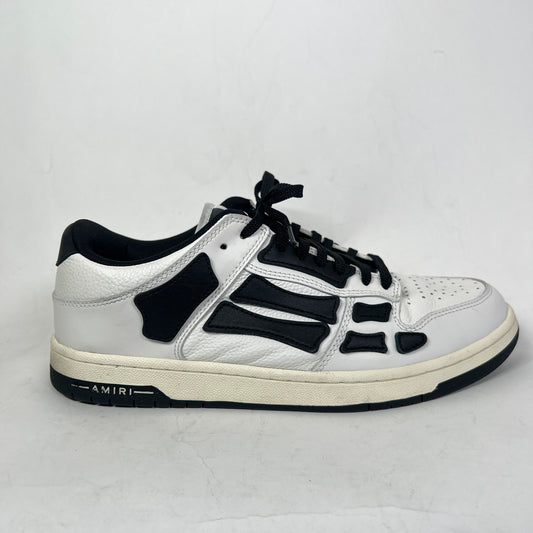 Amiri White/Black Skel Low-Top Sneaker Size 45