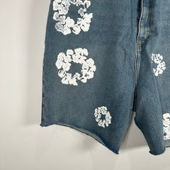 Denim Tears Wreath Logo Denim Shorts Size 38