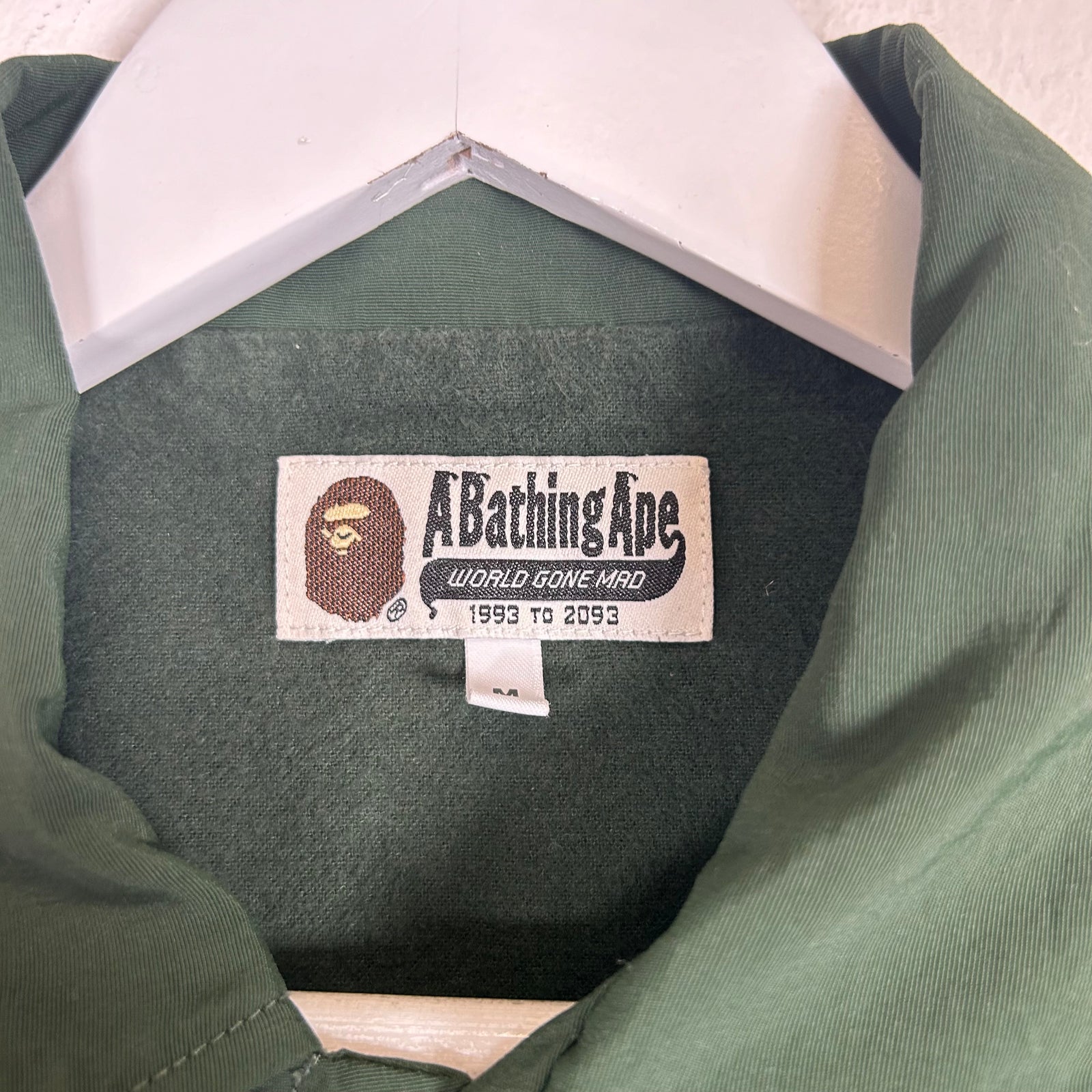 Bape Green College Coach Jacket Size M
