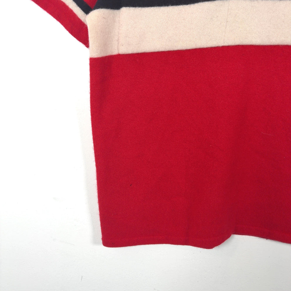 Prada Knit Colorblock Quarter-Zip Polo