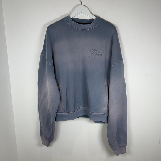 Rhude Faded Cursive Script Logo Sweatshirt