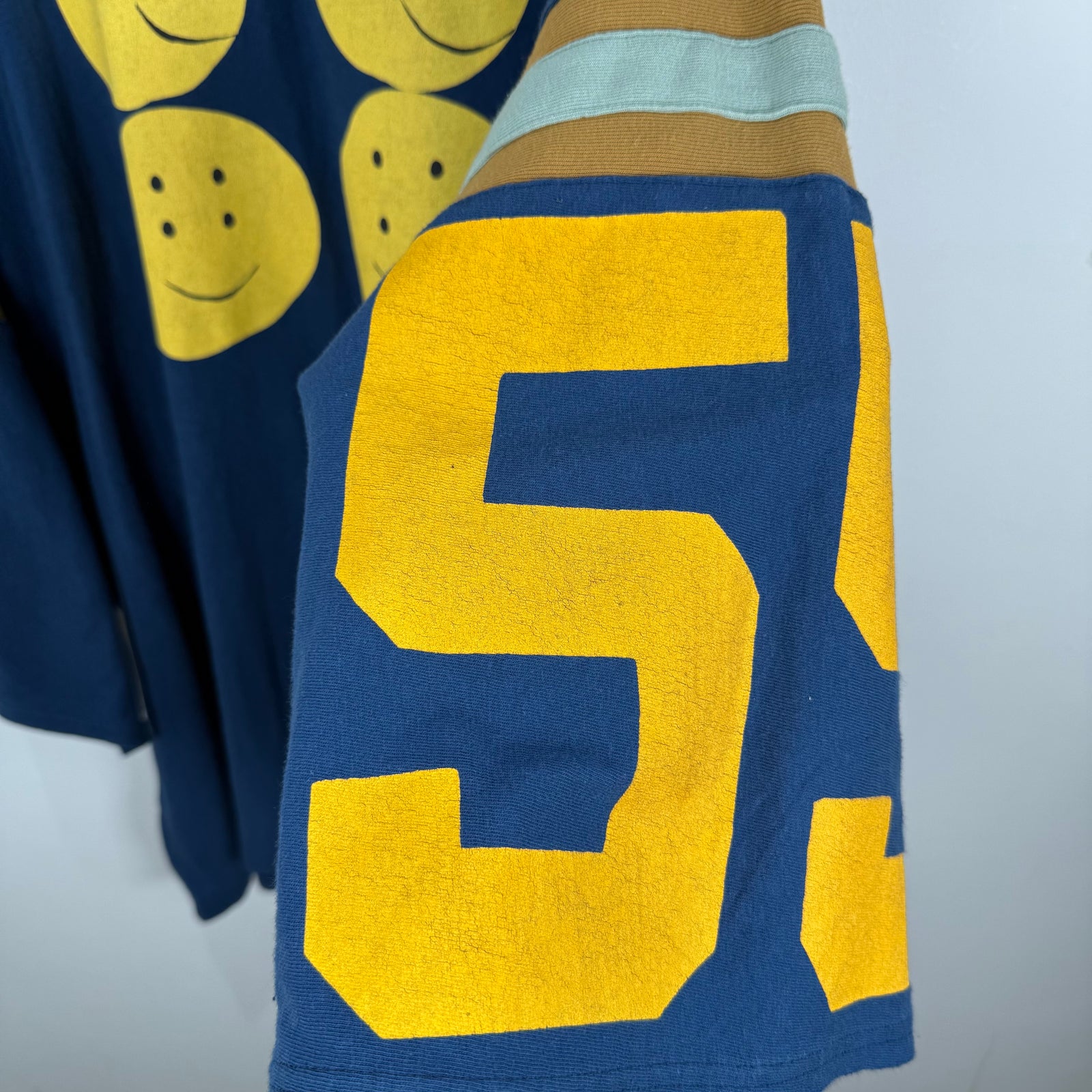 Kapital Smiley Face Jersey T-Shirt Size L