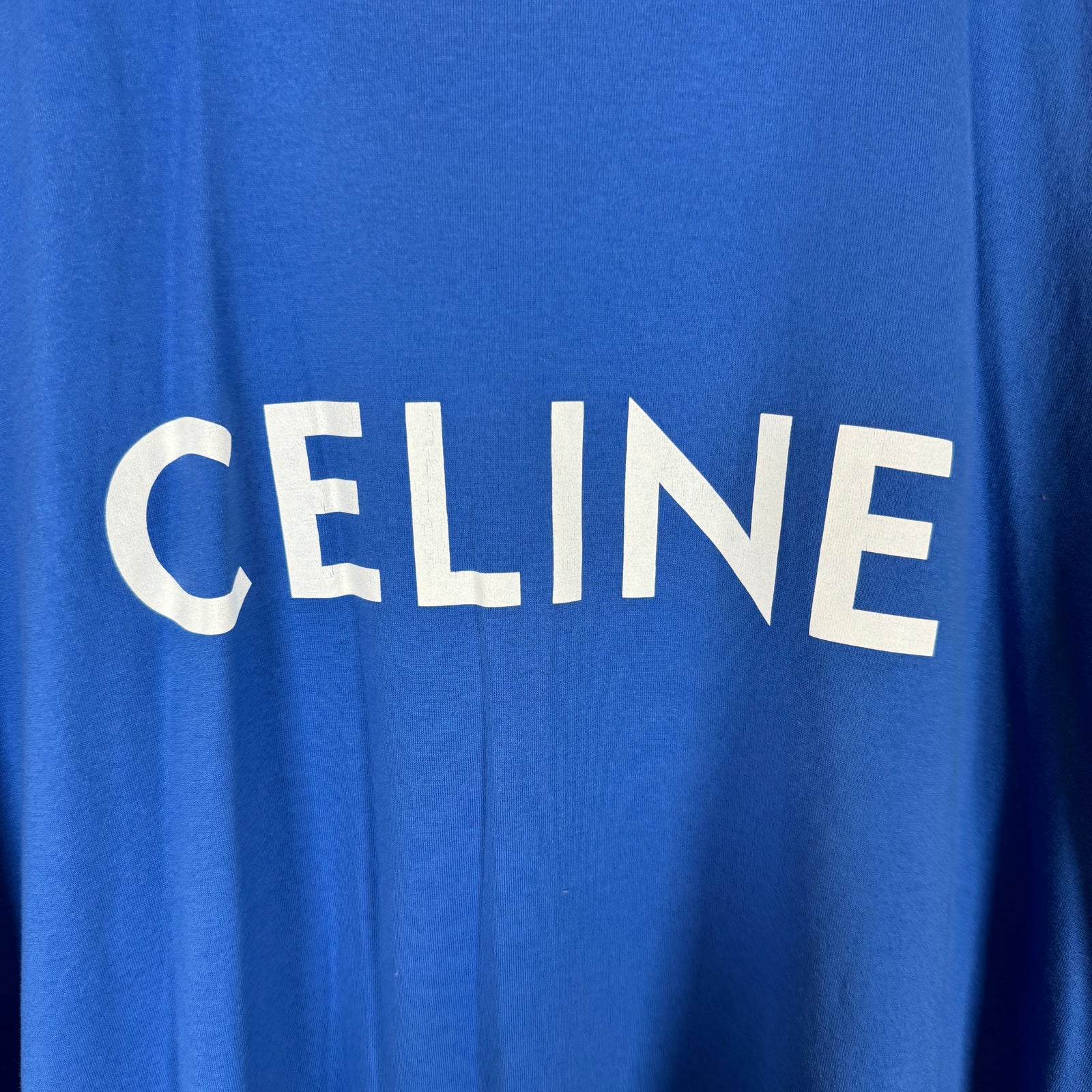 Celine Blue Logo Tee Size S