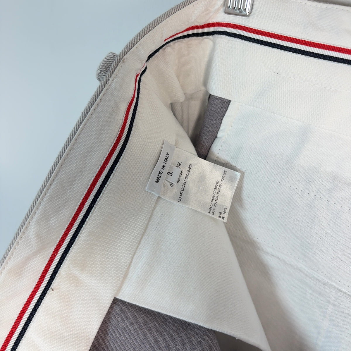 Thom Browne Canvas Straight Leg Pants