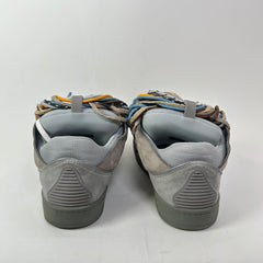 Lanvin Grey Multicolor Lace Curb Sneakers Size 44