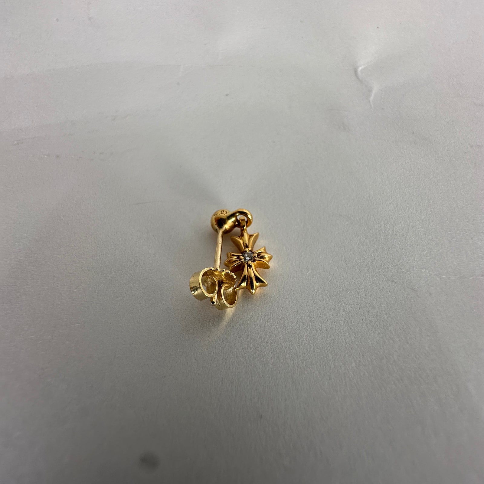 Chrome Hearts 22k Diamond Tiny E Earing
