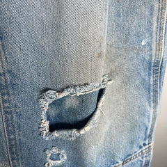 Carhartt Vintage Distressed Denim Double Knee Carpenter Jeans