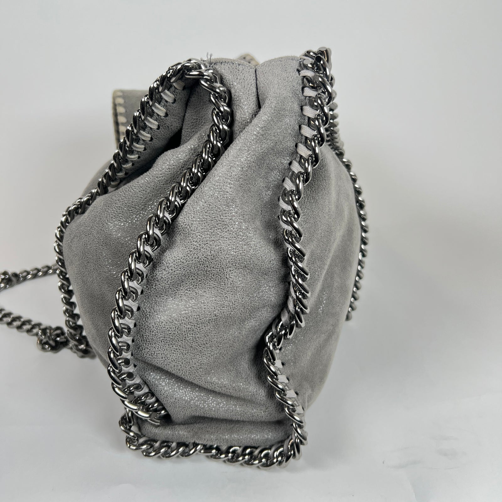 Stella McCartney Grey Falabella Fold Over Tote Bag