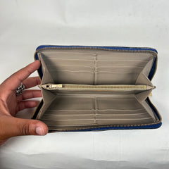 Celine Blue Leather Continental Wallet