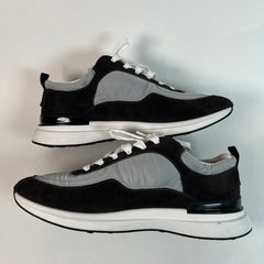 Chanel Dark Grey Suede Calfskin Sneaker Sz 43
