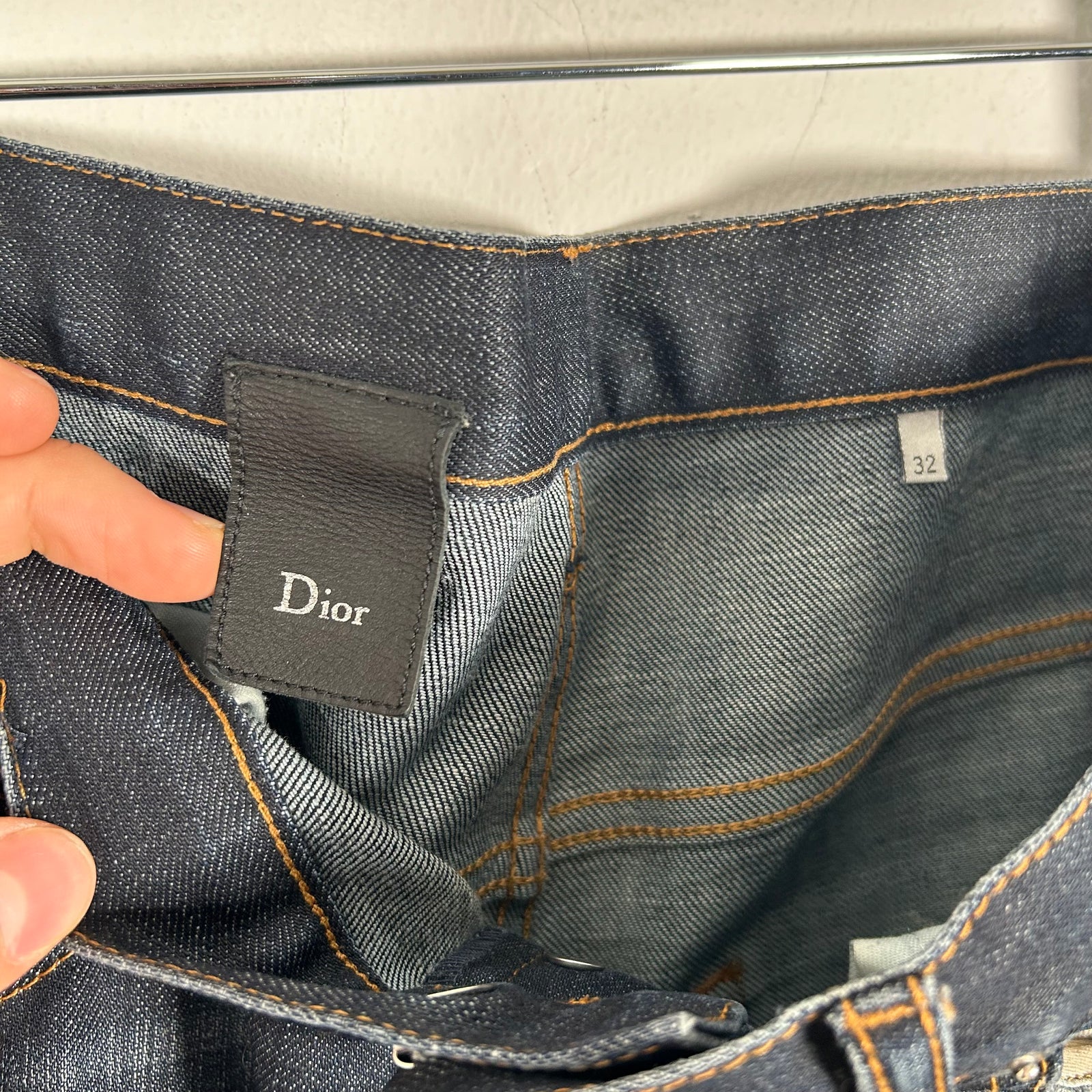 Dior Blue Faded Distressed Jeans Size 32