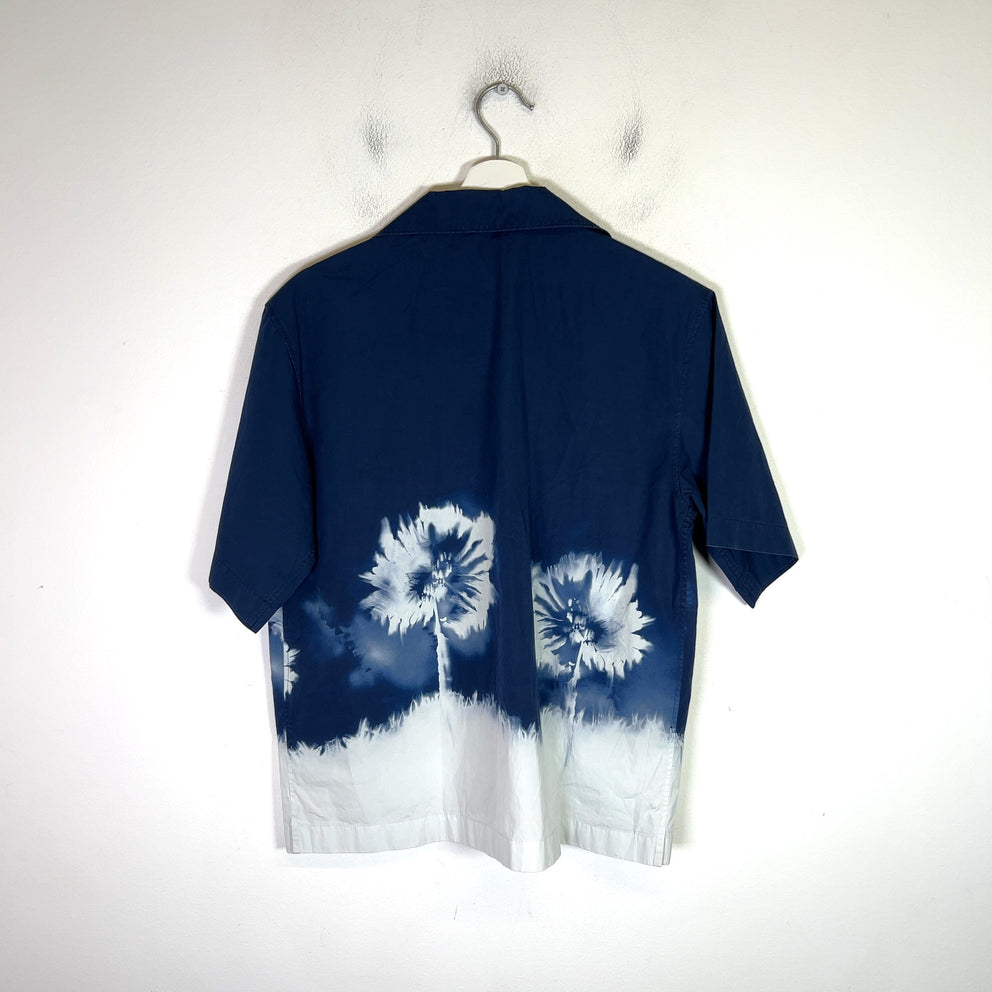 Prada Tye Dye Floral Poplin Camp Shirt