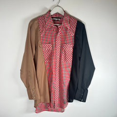 Needles Khaki Rebuild Flannel Shirt Size S