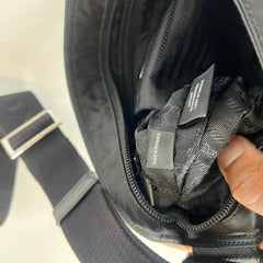 Prada Black Tessuto Nylon Messenger Bag