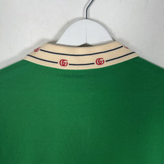 Gucci GG Striped Collar Polo Shirt
