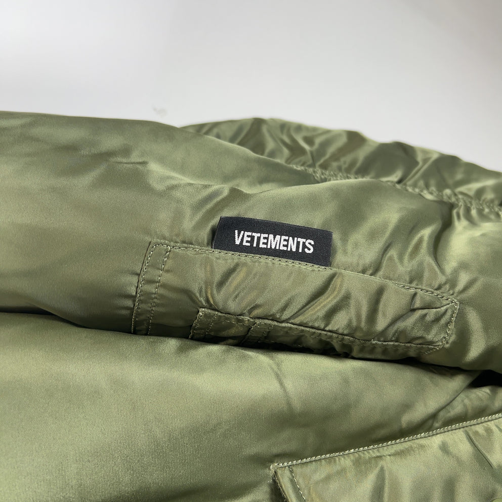 Vetements Double Zipper Oversized Flight Bomber Jacket