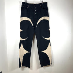 Thug Club Crescent Leather Panel Jeans