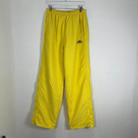 Balenciaga Sport Logo Yellow Nylon Ski Pants