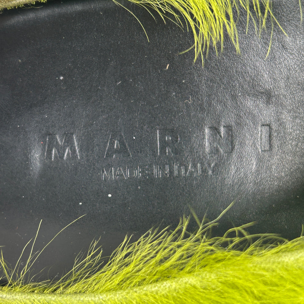 Marni Fussbett Sabot Grinch Green Mules Size 45