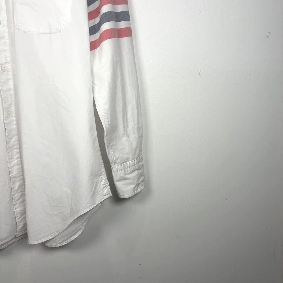 Thom Browne 4-Bar Button-Up Shirt