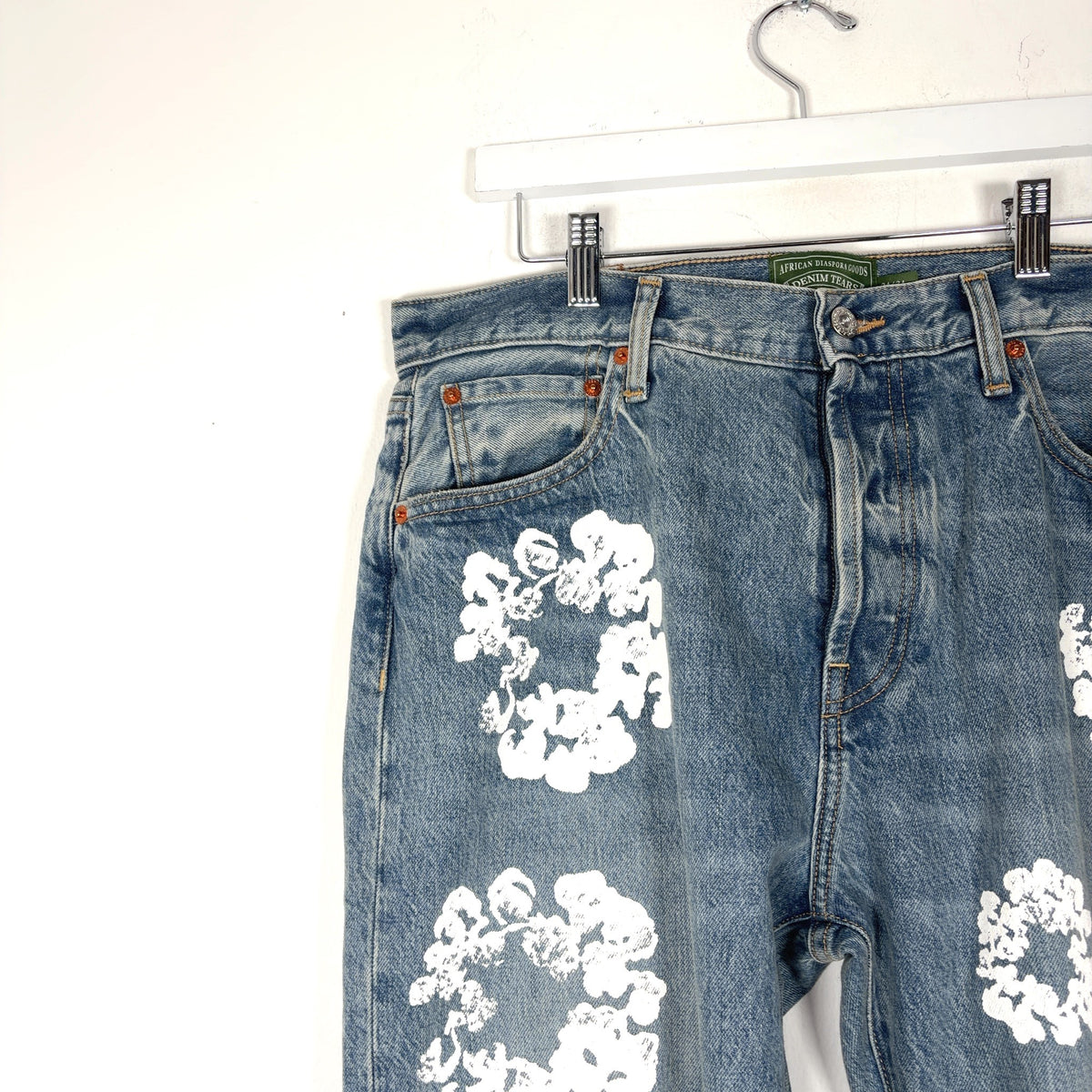 Denim Tears Wreath Graphic Denim Jeans