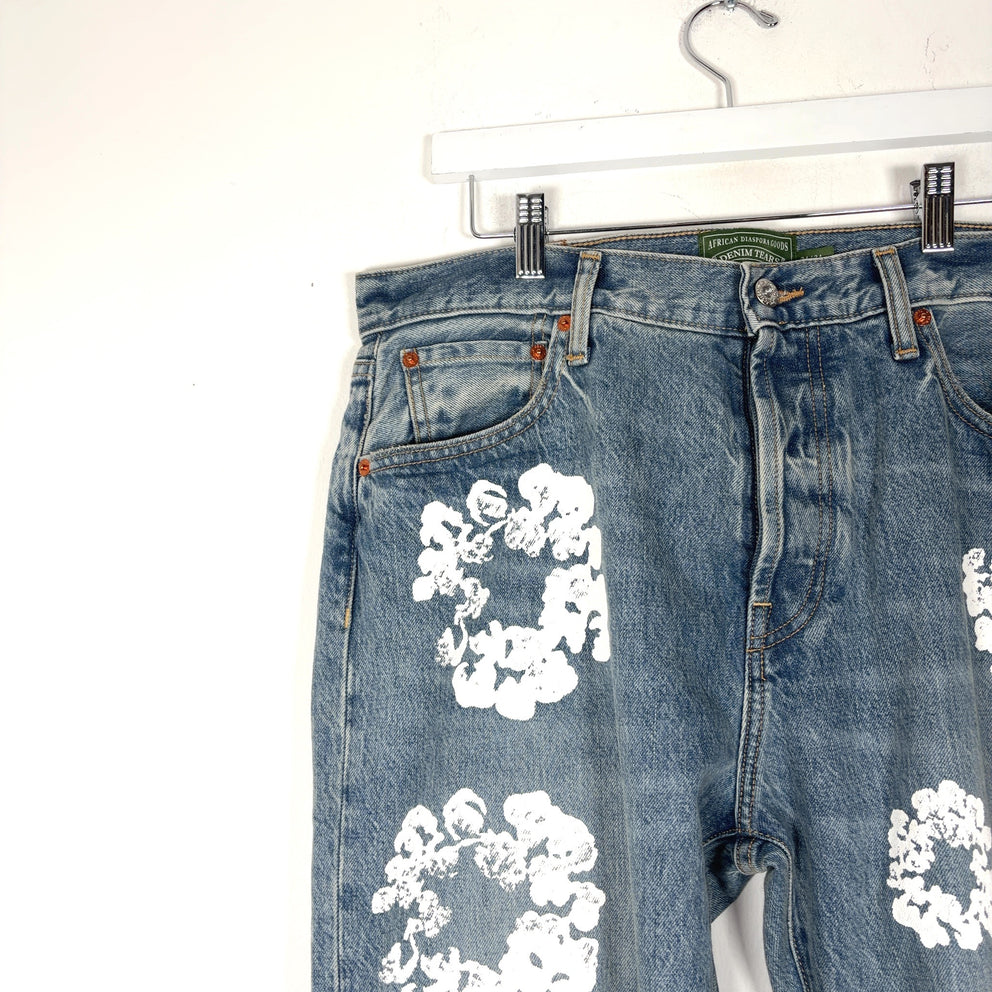 Denim Tears Wreath Graphic Denim Jeans