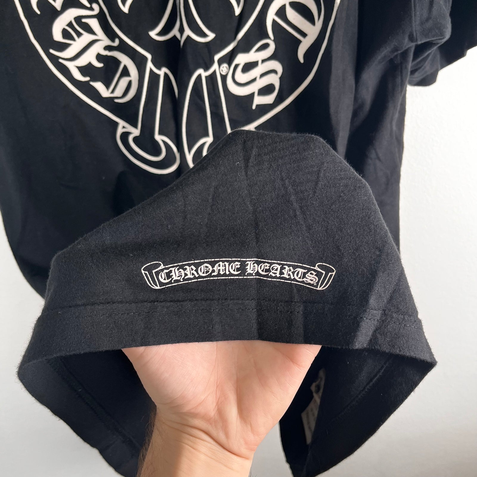 Chrome Hearts Black Scroll Pocket Tee Sz L