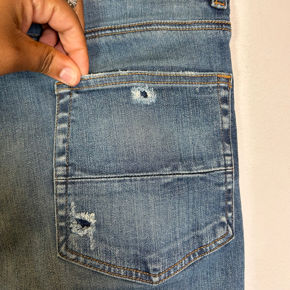 Amiri Blue Wash Stack Jeans